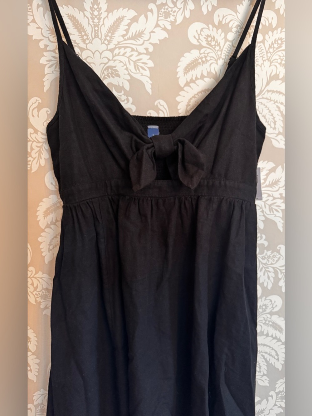 Old Navy Black Mini Dress with Front Tie